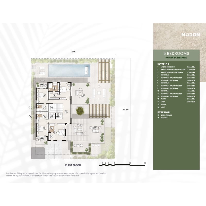 5-Bedroom Villa (First Floor)