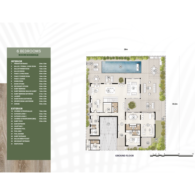 6-Bedroom Villa (First Floor)