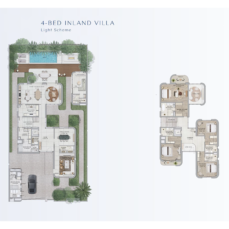 YAS RIVA - 4 Bedrooms (Light & Dark Scheme)