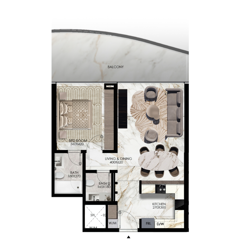 1 Bedroom Apartment