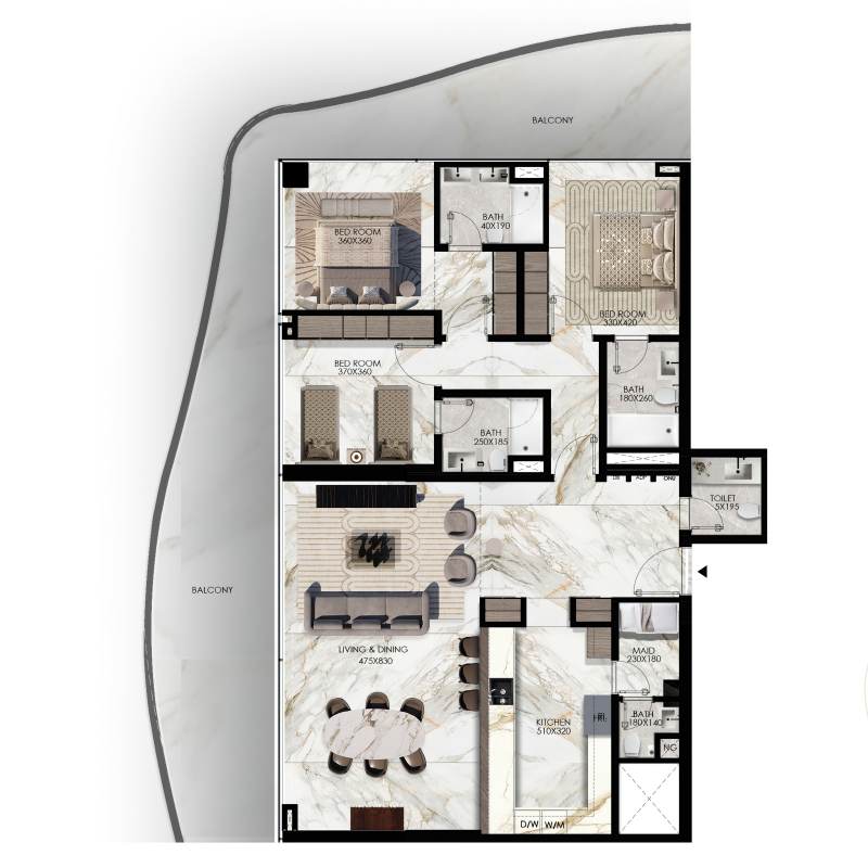 3 Bedroom Apartment